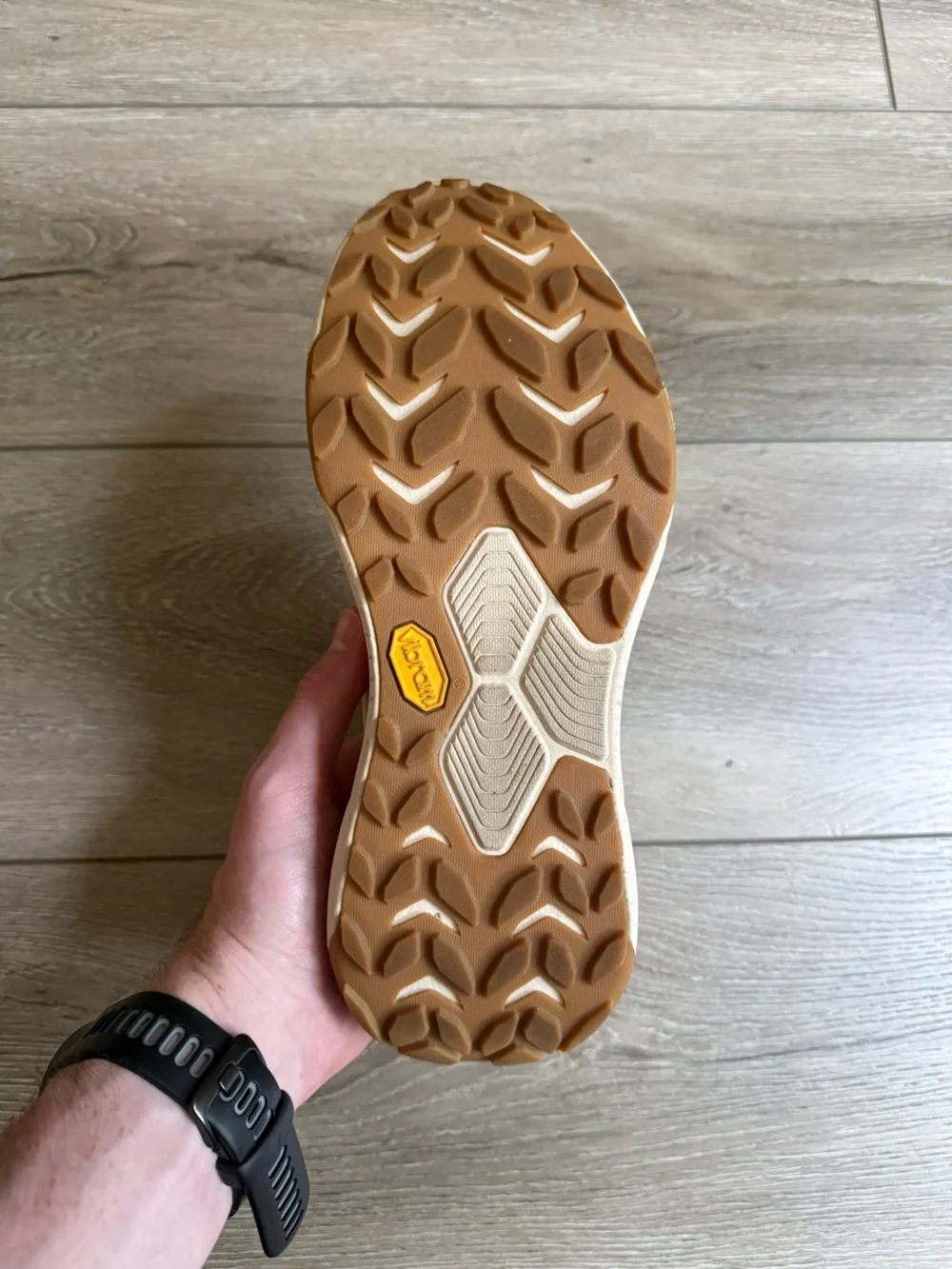 Hoka Transport Eggnog Womens 8.5 Walking Hiking Shoe Cordura Vibram 1123154 EEGG